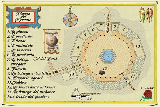 Mappa di Piazza del Mercato